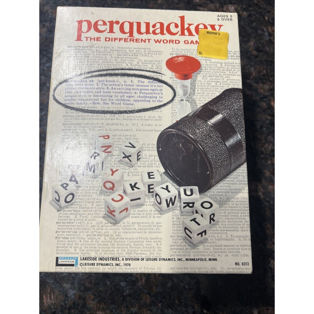 Perquackey ︱The Different Word Game ︱1970 ︱Lakeside Industries ︱Vintage